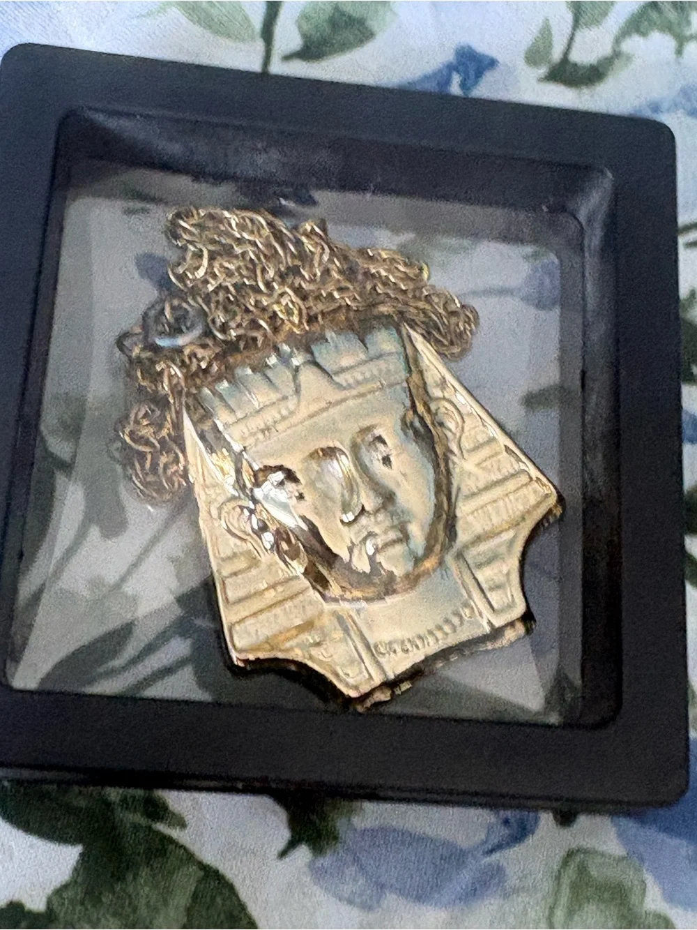 Gold Pharoah Pendant Necklace - Men's Accessory